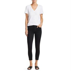 J Brand Vanity Black 835 Mid Rise Crop Stretch Skinny Jeans Photo Ready Size 25